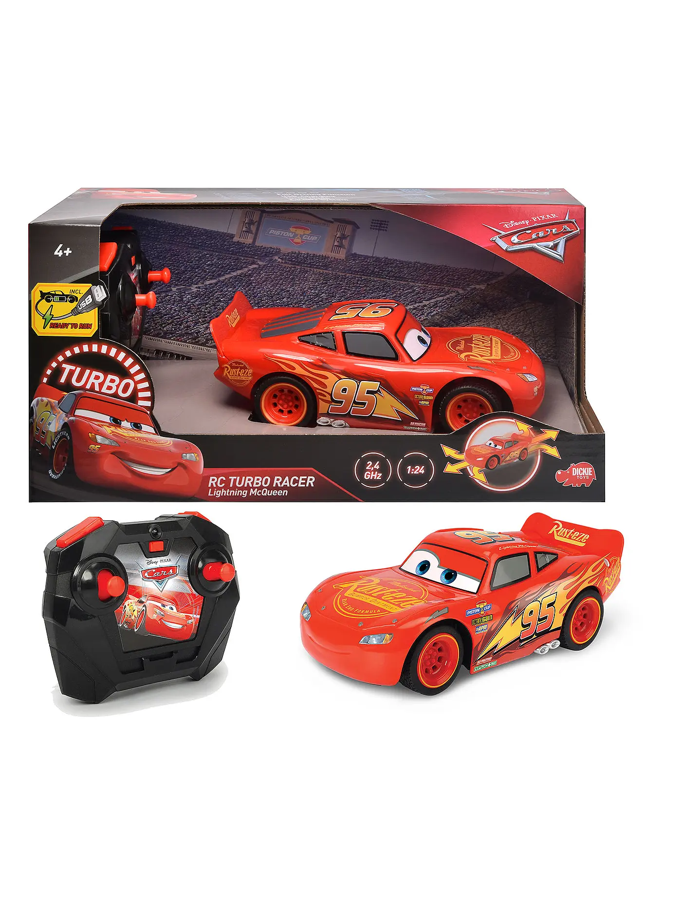 DICKIE | RC Cars 3 Lightning McQueen Turbo Racer | 